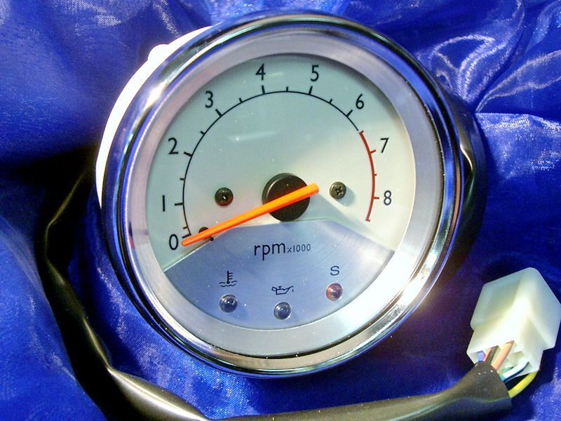 Motorrad Tachometer mechanisch Edelstahl 60mm M12X1.0mm 360-664 4054783045303