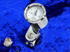 Chrom Uhr, LED Blau,  22 - 25mm Lenker
